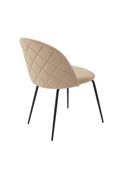 Scaun living tapitat cu stofa premium, S-157, crem - imagine 4