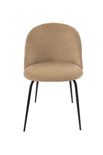 Scaun living tapitat cu stofa premium, S-157, crem - imagine 2