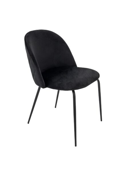Scaun living tapitat cu stofa premium, S-157, negru