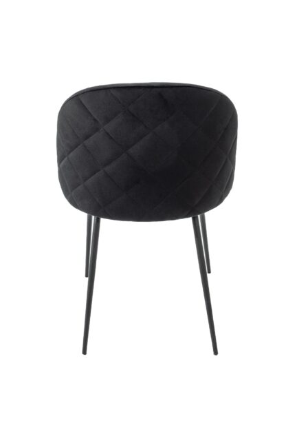 Scaun living tapitat cu stofa premium, S-157, negru - imagine 5