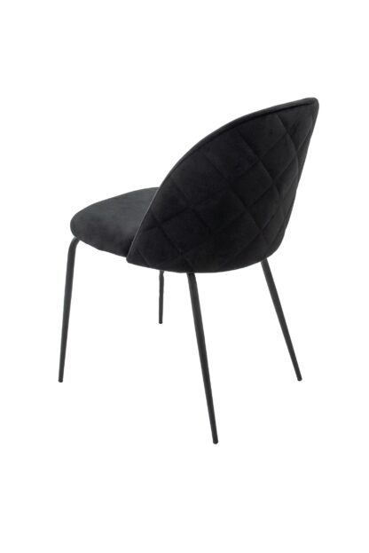 Scaun living tapitat cu stofa premium, S-157, negru - imagine 6