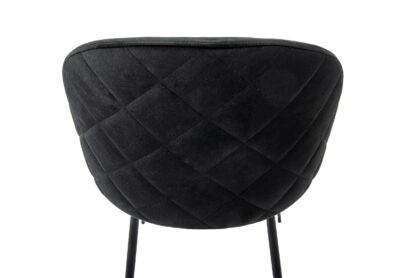 Scaun living tapitat cu stofa premium, S-157, negru - imagine 7