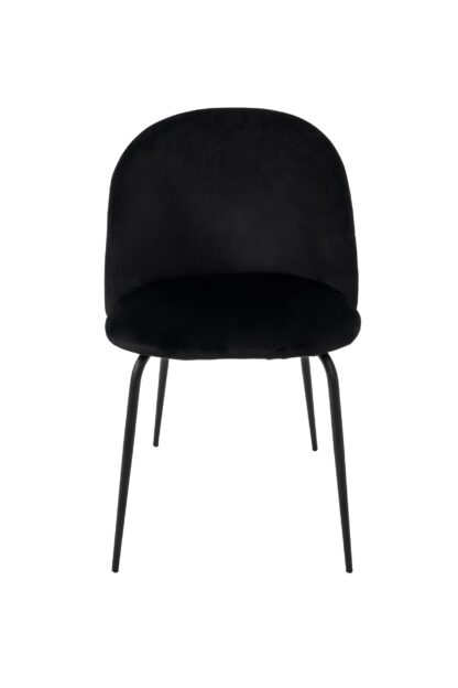 Scaun living tapitat cu stofa premium, S-157, negru - imagine 2