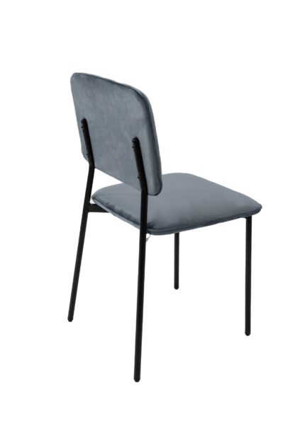 Scaun living tapitat cu stofa premium, S-173, tapiterie gri - imagine 4