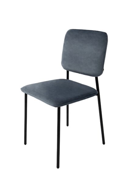 Scaun living tapitat cu stofa premium, S-173, tapiterie gri - imagine 3