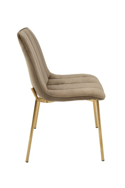 Scaun living tapitat cu stofa premium, S-174, crem - imagine 2