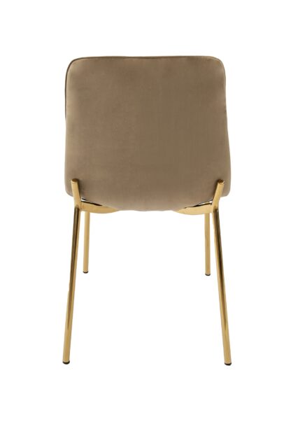 Scaun living tapitat cu stofa premium, S-174, crem - imagine 4