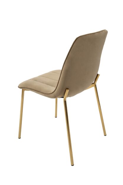 Scaun living tapitat cu stofa premium, S-174, crem - imagine 5