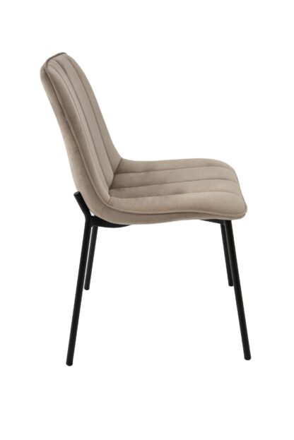 Scaun living tapitat cu stofa premium, S-174, cappucino - imagine 2