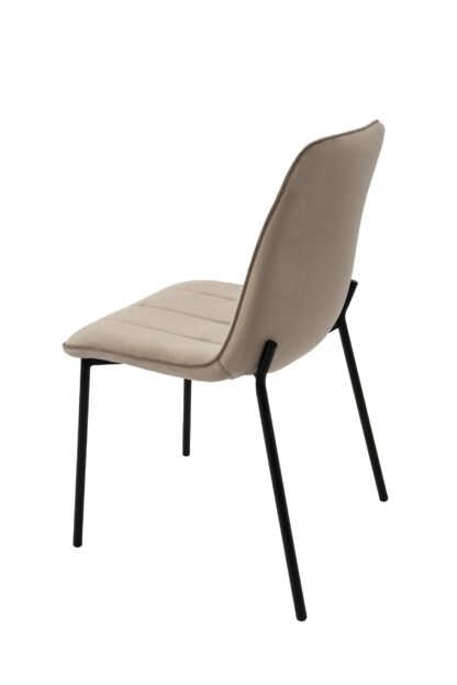 Scaun living tapitat cu stofa premium, S-174, cappucino - imagine 5