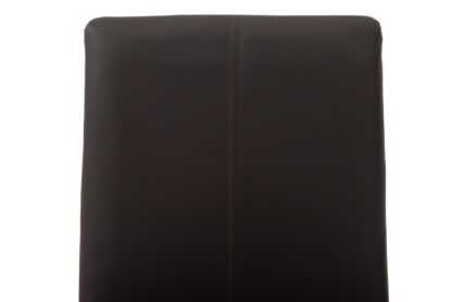 Scaun living tapitat cu piele ecologica, S-176, maro - imagine 7