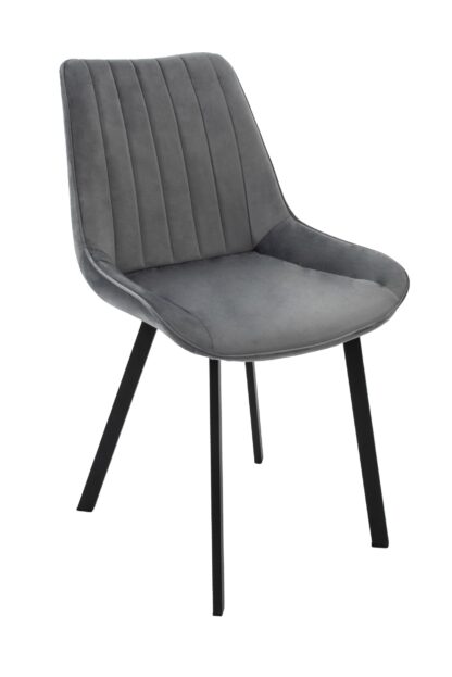 Scaun living tapitat cu stofa premium, S-177, gri