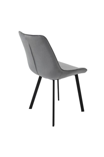 Scaun living tapitat cu stofa premium, S-177, gri - imagine 3