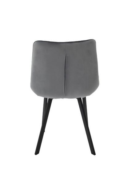 Scaun living tapitat cu stofa premium, S-177, gri - imagine 4