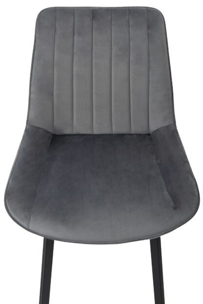 Scaun living tapitat cu stofa premium, S-177, gri - imagine 6