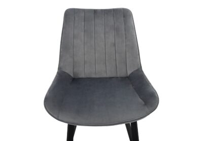Scaun living tapitat cu stofa premium, S-177, gri - imagine 7