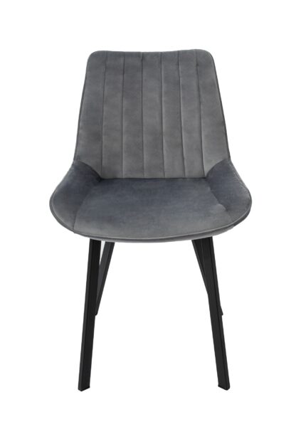 Scaun living tapitat cu stofa premium, S-177, gri - imagine 8