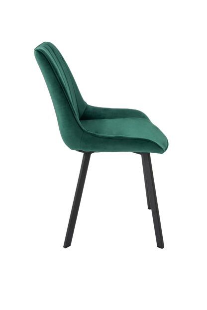 Scaun living tapitat cu stofa premium, S-177, verde - imagine 2