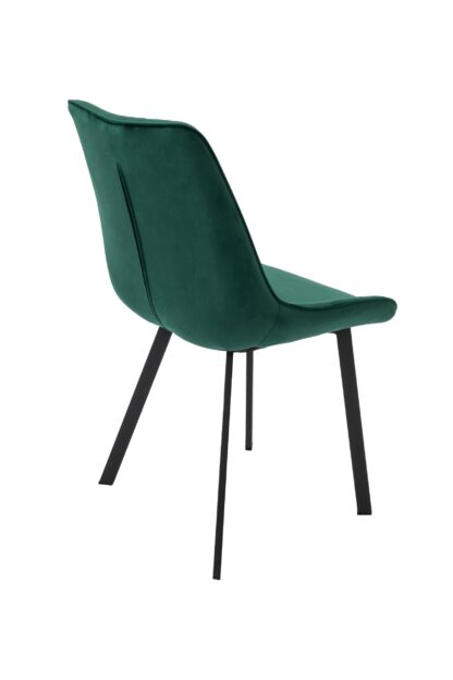Scaun living tapitat cu stofa premium, S-177, verde - imagine 3