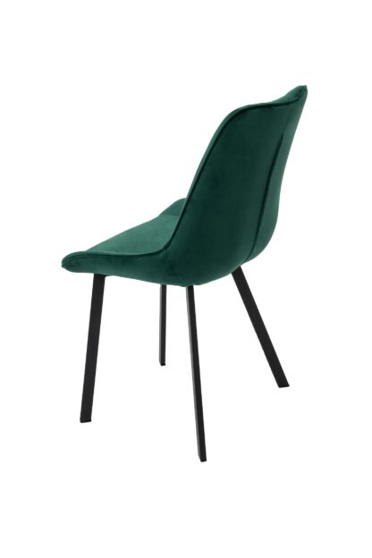 Scaun living tapitat cu stofa premium, S-177, verde - imagine 5