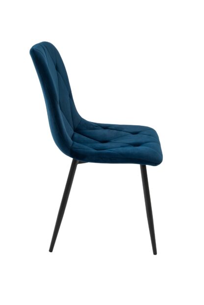 Scaun living tapitat cu stofa premium, S-179, albastru - imagine 4