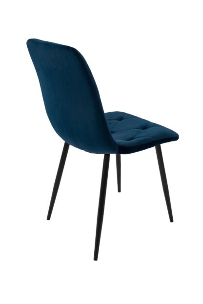 Scaun living tapitat cu stofa premium, S-179, albastru - imagine 5