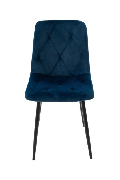 Scaun living tapitat cu stofa premium, S-179, albastru - imagine 2