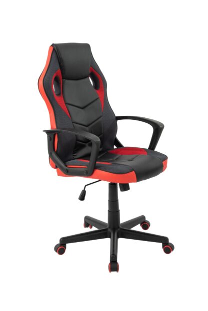 Scaun birou S-184, negru/rosu