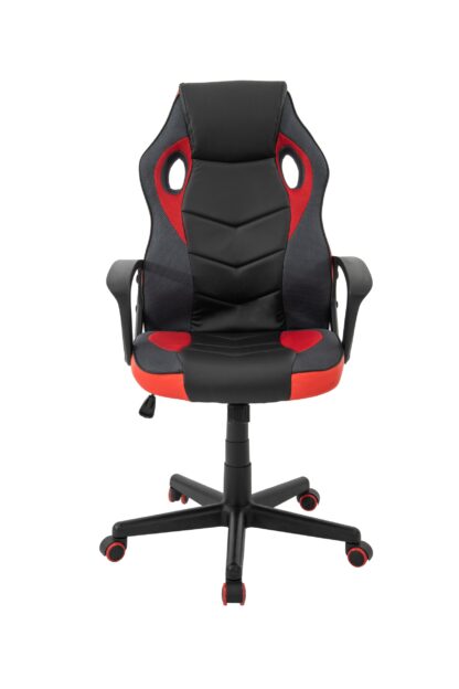 Scaun birou S-184, negru/rosu - imagine 2