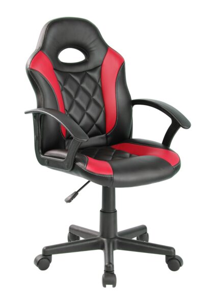 Scaun birou S-183, negru / rosu