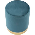 Taburet tapitat cu stofa premium, K008, albastru - imagine 3