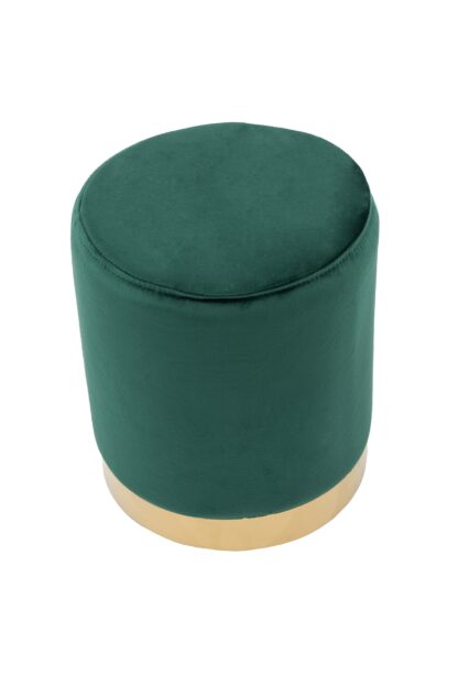 Taburet tapitat cu stofa premium, K008, verde - imagine 2