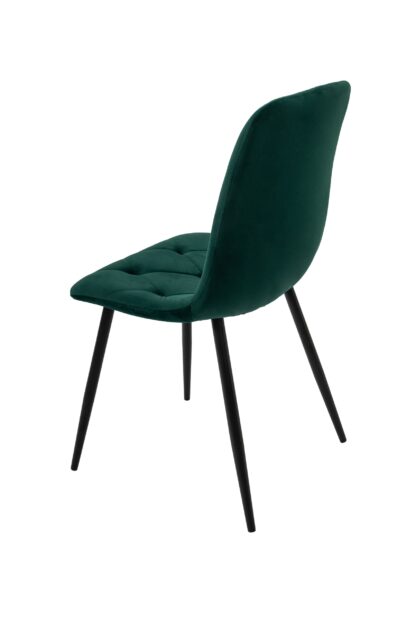 Set masa MB-84, sticla securizata, 140x76x80 cm, cu 4 scaune S-179 Verde, 44x85x43 cm - imagine 10