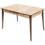Masa extensibila T520, MDF, crem , 124-152x79x75 cm - imagine 3