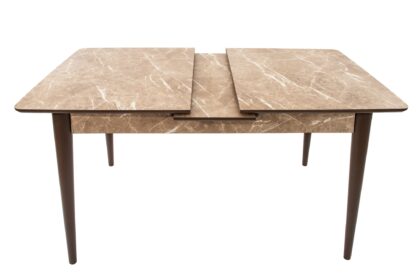 Set masa extensibila T520, crem, 124-152x79x75 cm cu 4 scaune C520, crem - imagine 14