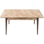 Masa extensibila T520, MDF, crem , 124-152x79x75 cm - imagine 5