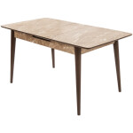 Masa extensibila T520, MDF, crem , 124-152x79x75 cm - imagine 6