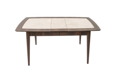 Set masa extensibila T650, crem, 156x80x75 cm cu 6 scaune C650, 50x50x85 cm, crem - imagine 12