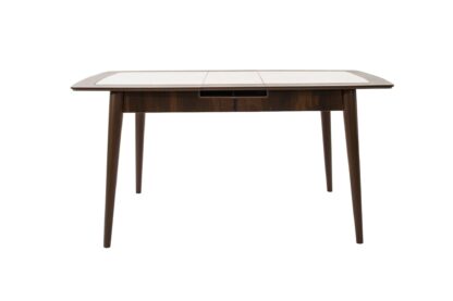 Set masa extensibila T650, crem, 156x80x75 cm cu 6 scaune C650, 50x50x85 cm, crem - imagine 11
