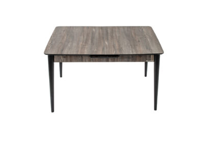 Set masa extensibila T520, neagra, 124-152x79x75 cm cu 4 scaune C520, negre - imagine 13