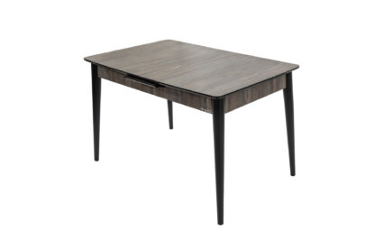 Set masa extensibila T520, neagra, 124-152x79x75 cm cu 4 scaune C520, negre - imagine 19