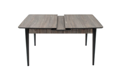 Set masa extensibila T520, neagra, 124-152x79x75 cm cu 4 scaune C520, negre - imagine 20