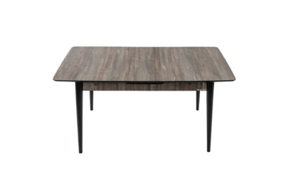 Set masa extensibila T520, neagra, 124-152x79x75 cm cu 4 scaune C520, negre - imagine 17