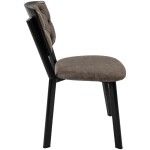 Scaun living C520, Negru, 45x50x90 cm - imagine 2
