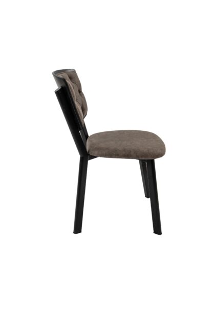 Set masa extensibila T520, neagra, 124-152x79x75 cm cu 4 scaune C520, negre - imagine 26