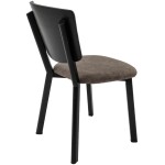 Scaun living C520, Negru, 45x50x90 cm - imagine 3