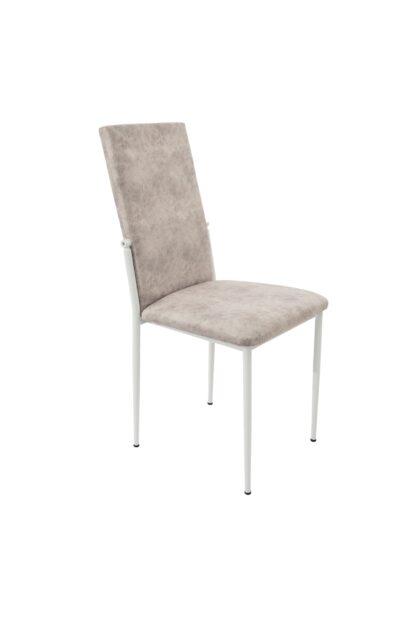 Scaun living, tapitat, C669, Alb, 44x45x95 cm