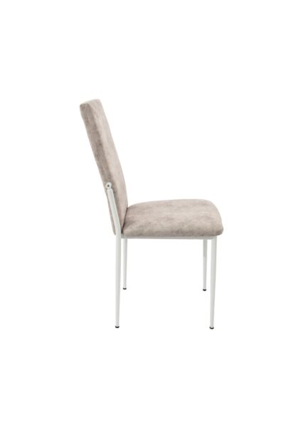 Scaun living, tapitat, C669, Alb, 44x45x95 cm - imagine 2