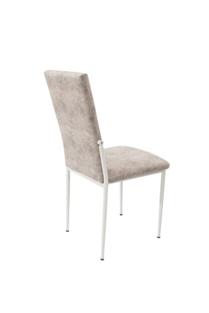 Scaun living, tapitat, C669, Alb, 44x45x95 cm - imagine 3
