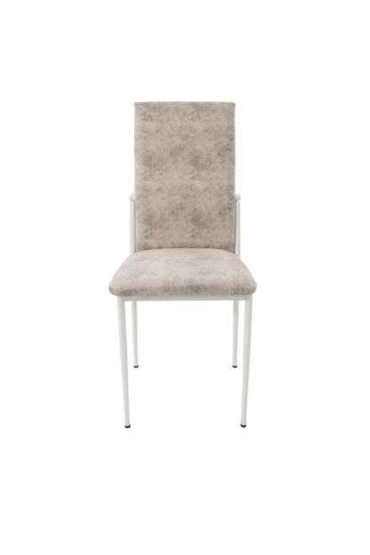 Scaun living, tapitat, C669, Alb, 44x45x95 cm - imagine 6